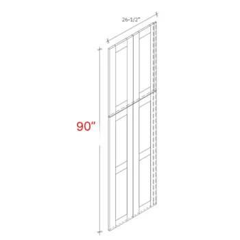 Shaker Driftwood Deco Door - 90_h Tall End panel Cabinet