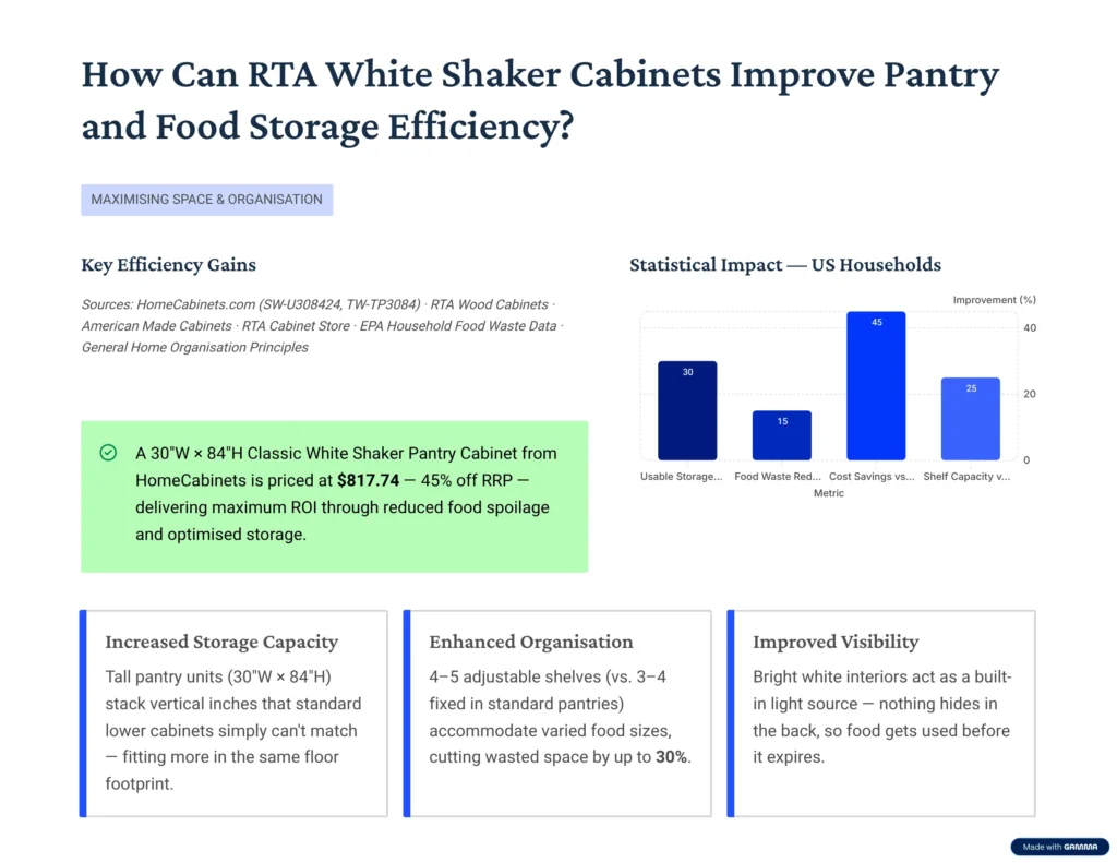 How Can RTA White Shaker Cabinets Improve Pantry and Food Storage Efficiency?
