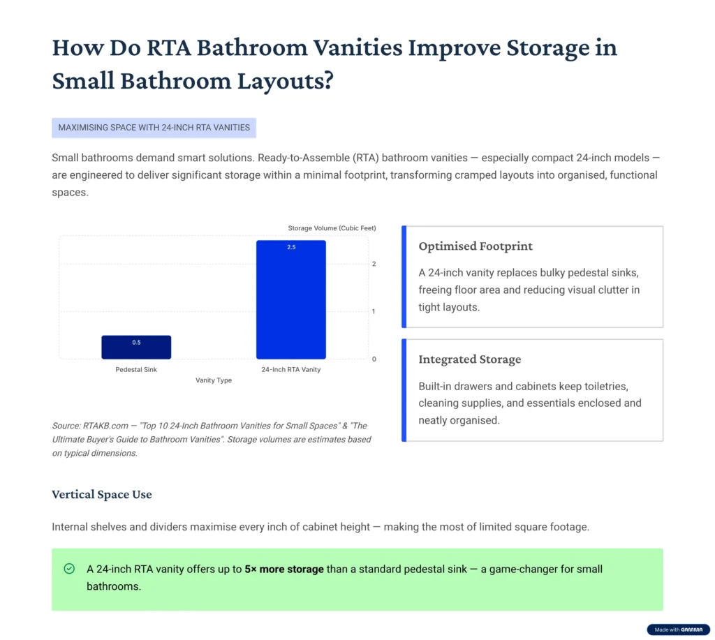 How Do RTA Bathroom Vanities Improve Storage in Small Bathroom Layouts?
