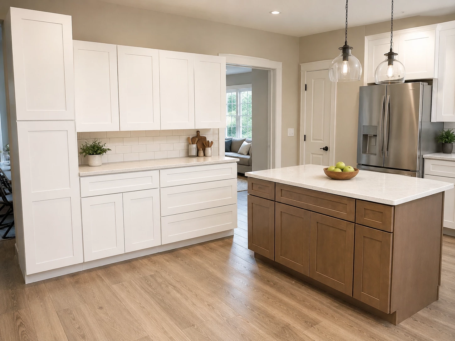 Fully assembled kitchen cabinet set ready to install in Cleveland, Ohio