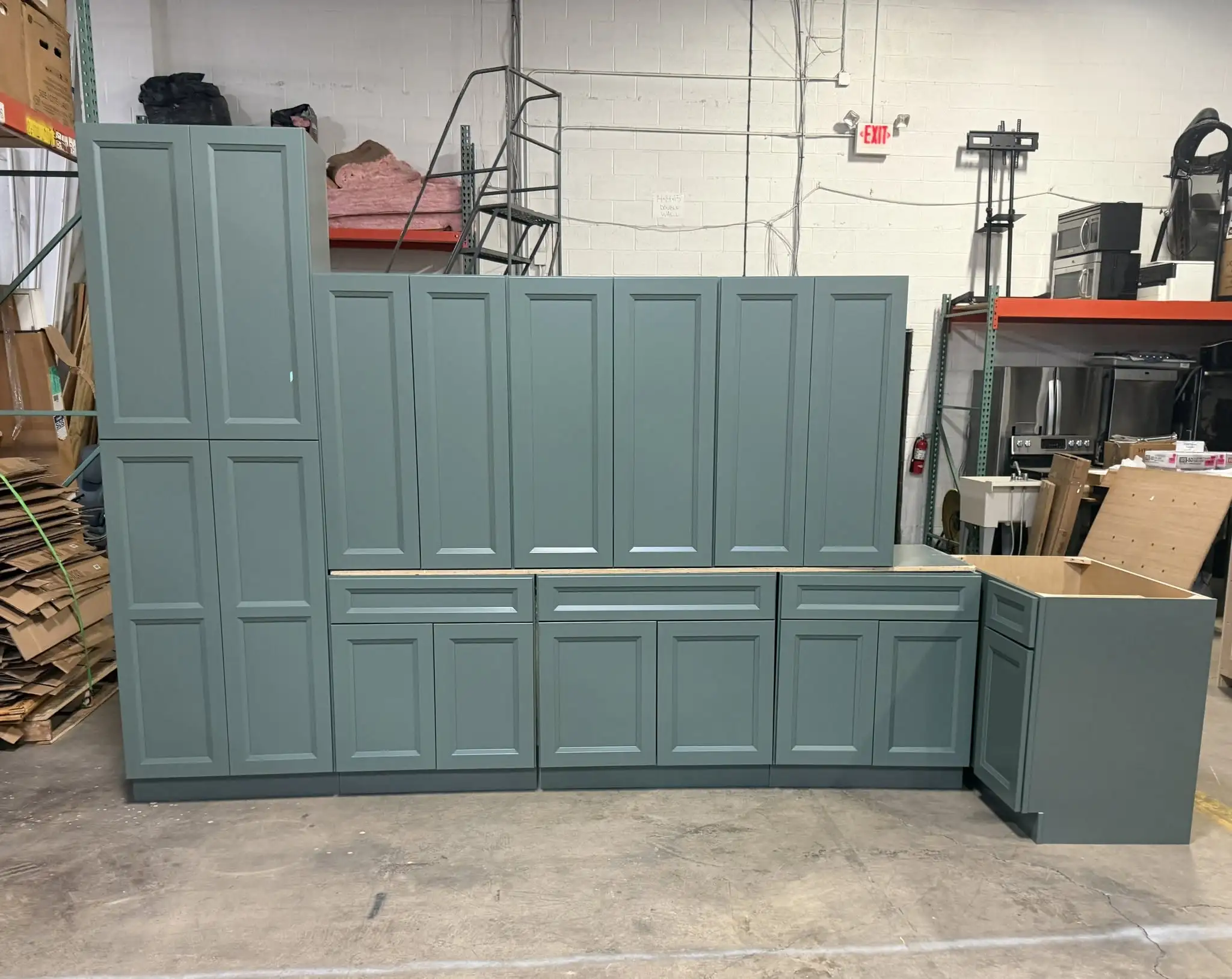 Bevel Green kitchen cabinets North Ridgeville Ohio