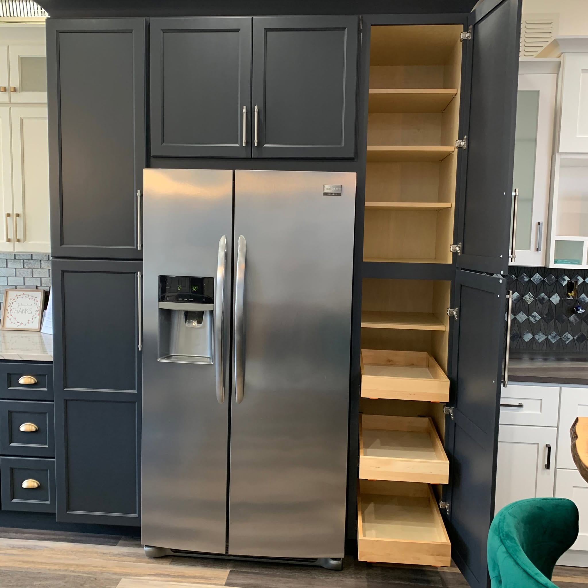 Charcoal grey kitchen cabinetry in Independence Ohio