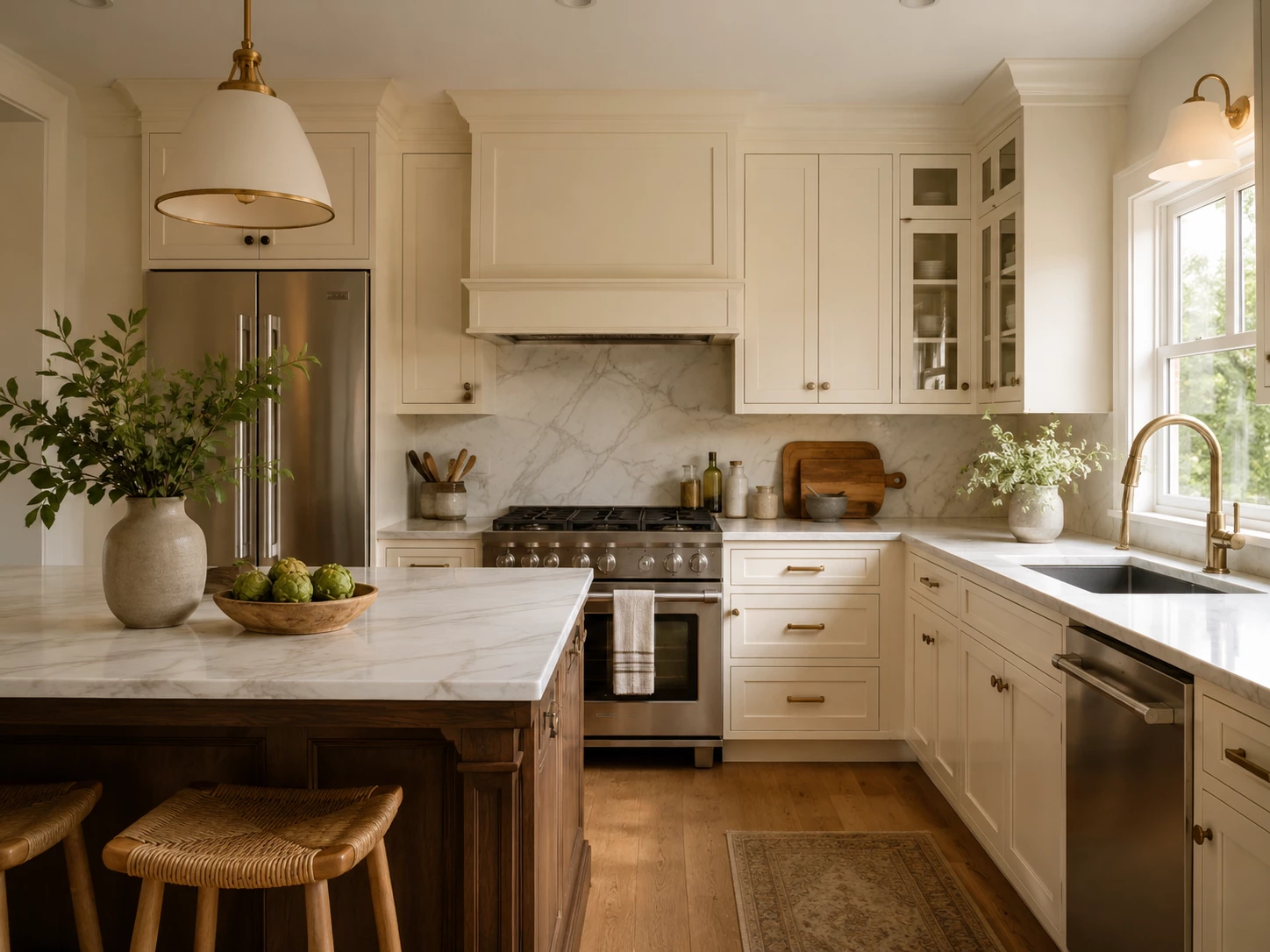 Classic Cream kitchen cabinets in a Cleveland, Ohio kitchen