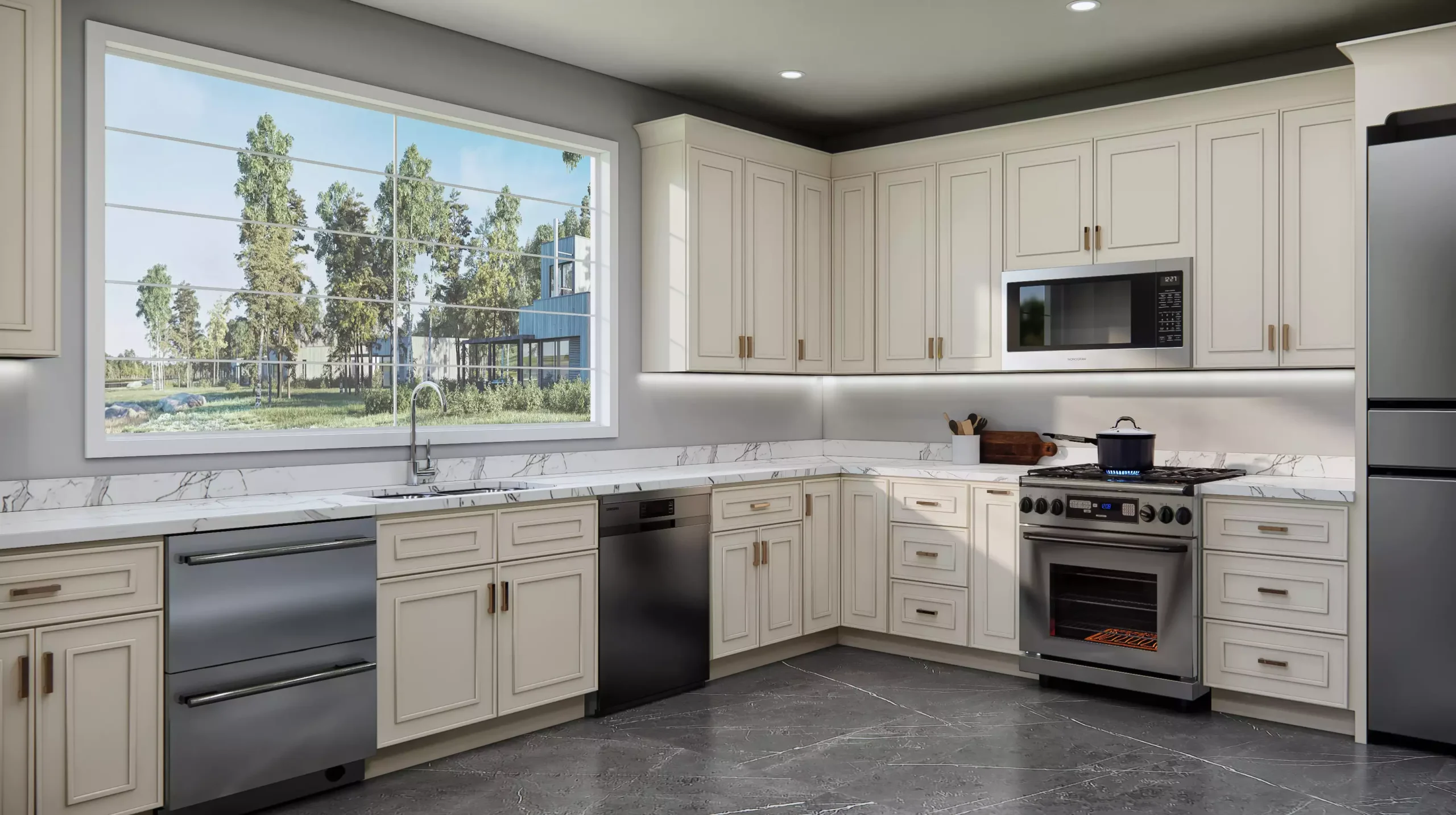 Classic white Shaker kitchen Cleveland Ohio