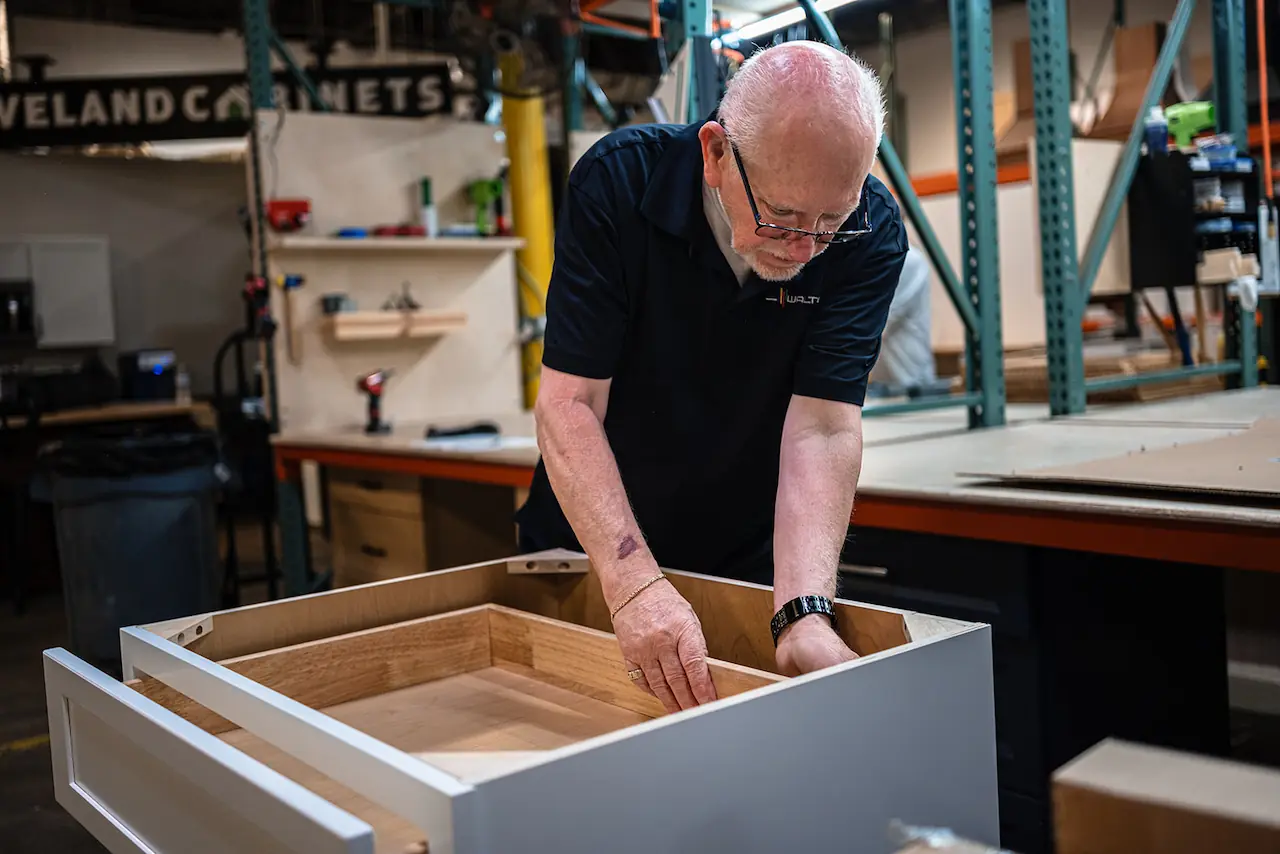 Custom cabinet quality inspection for a Strongsville Ohio order