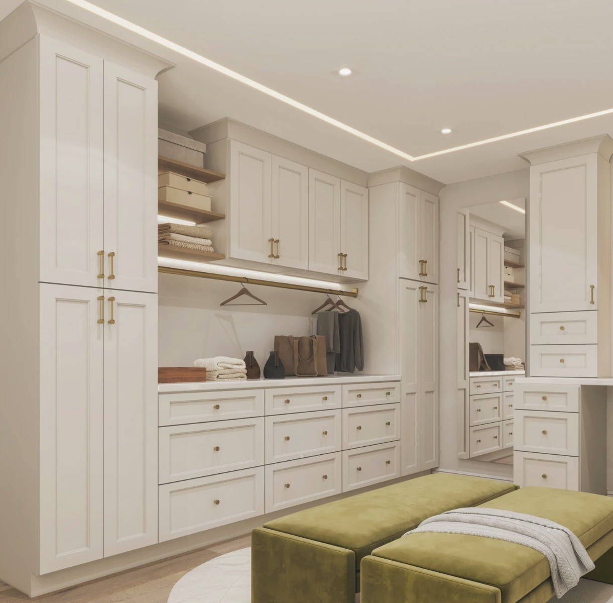Double Dove White kitchen cabinets installed in a Cleveland Ohio home