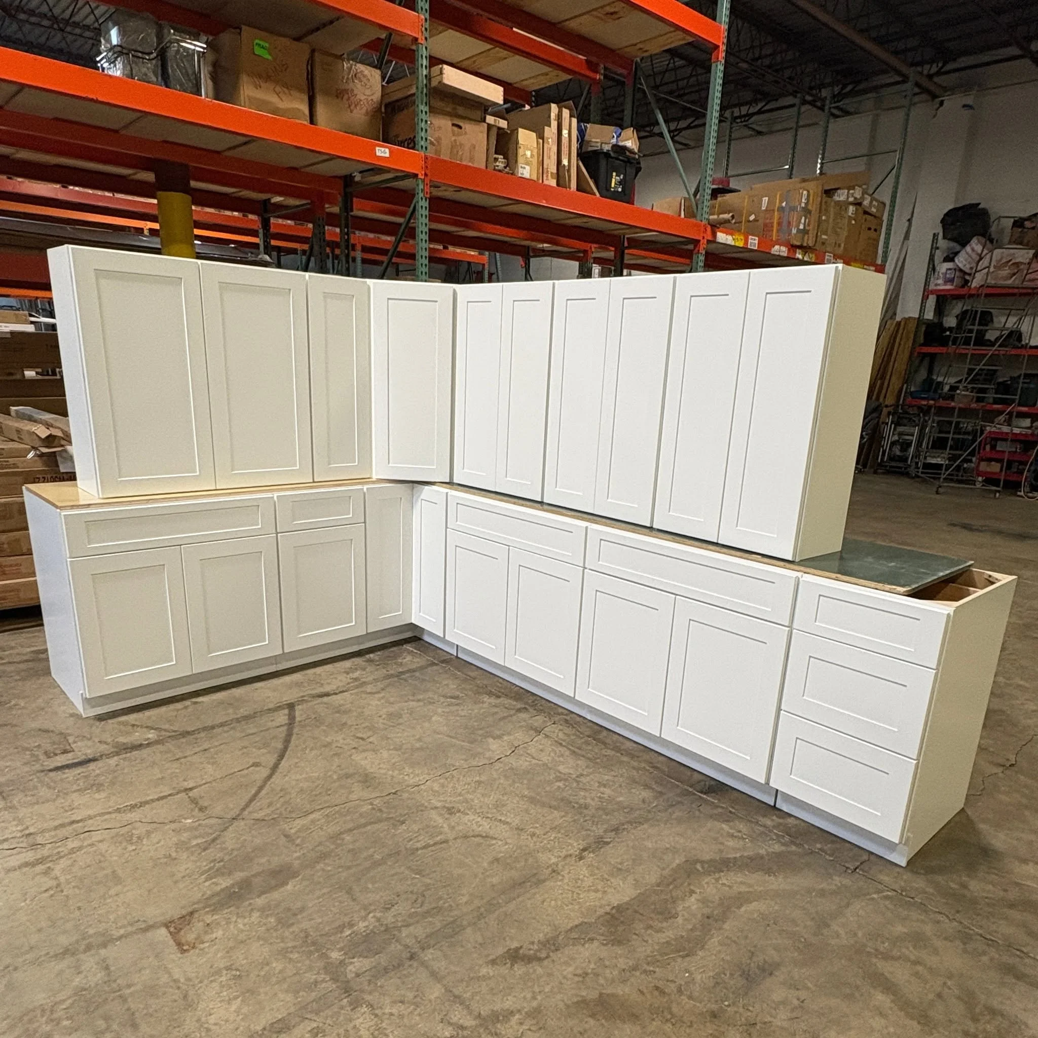 Full White Shaker kitchen cabinet set for a Sheffield Lake Ohio kitchen remodel