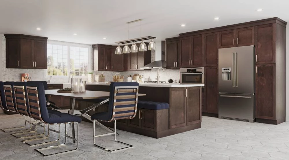Hickory cabinets with black hardware Cleveland Ohio