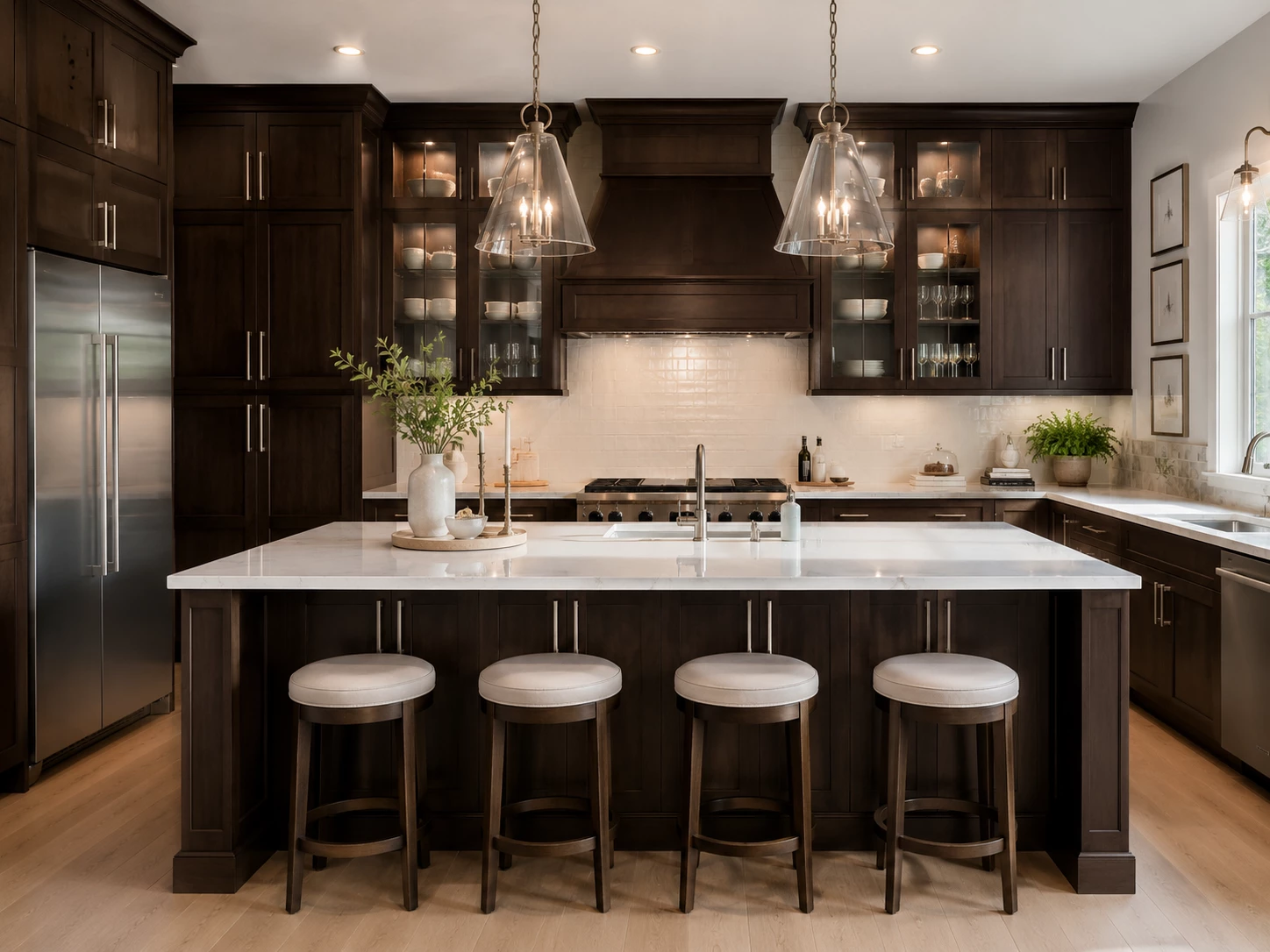 Java Coffee RTA kitchen cabinets installed in a Cleveland Ohio home