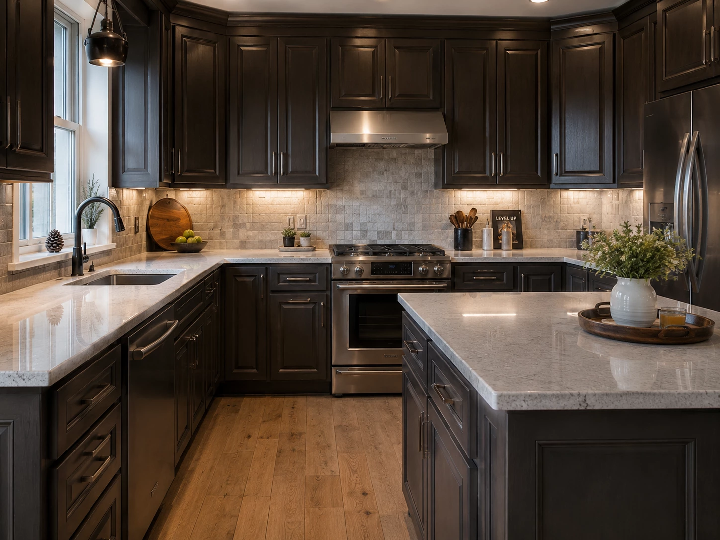 Modern gray kitchen cabinetry Cleveland Ohio