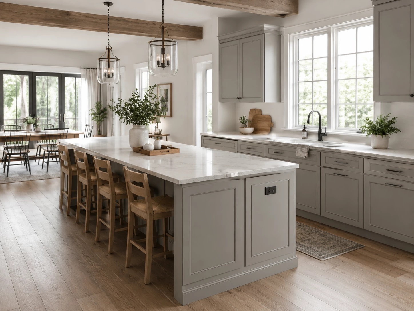 Neutral panel Greige cabinetry detail Cleveland Ohio