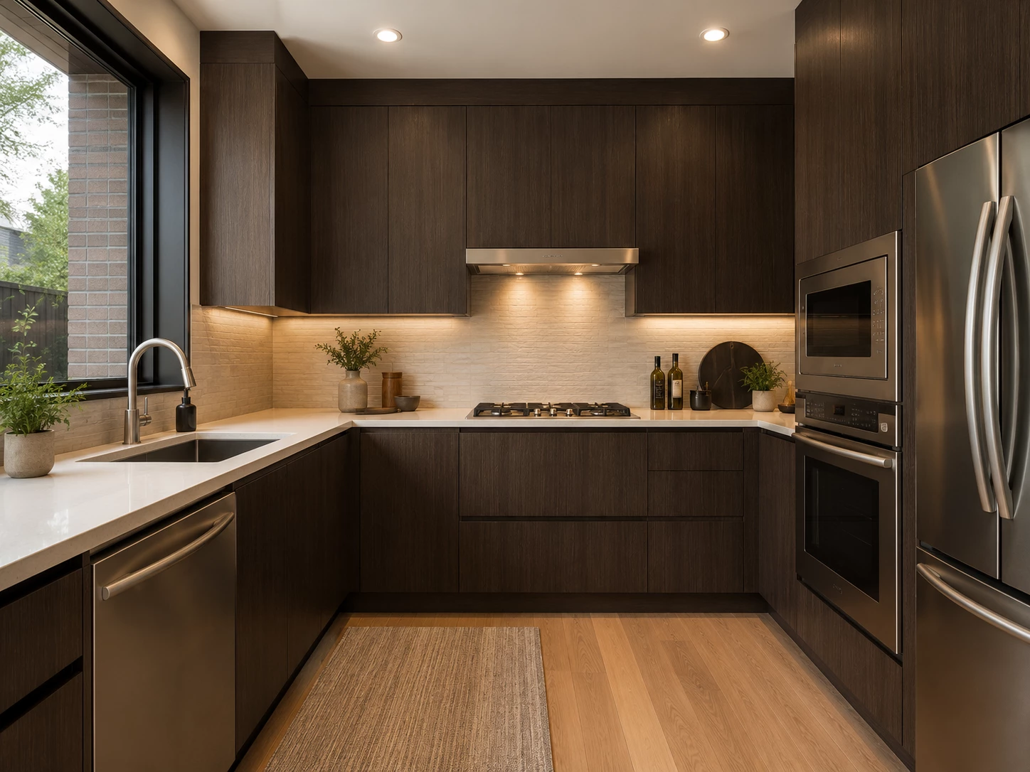 Oak Shade kitchen cabinets in a Cleveland Ohio home