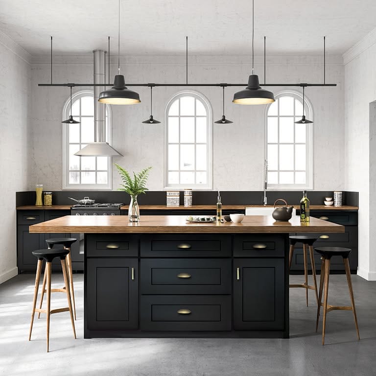 Onyx black shaker kitchen cabinets Maple Heights Ohio
