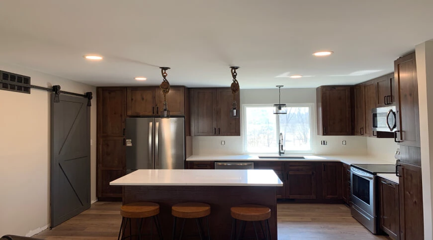 Rustic Hickory cabinets Cleveland Ohio kitchen at RTA Cabinets Ohio