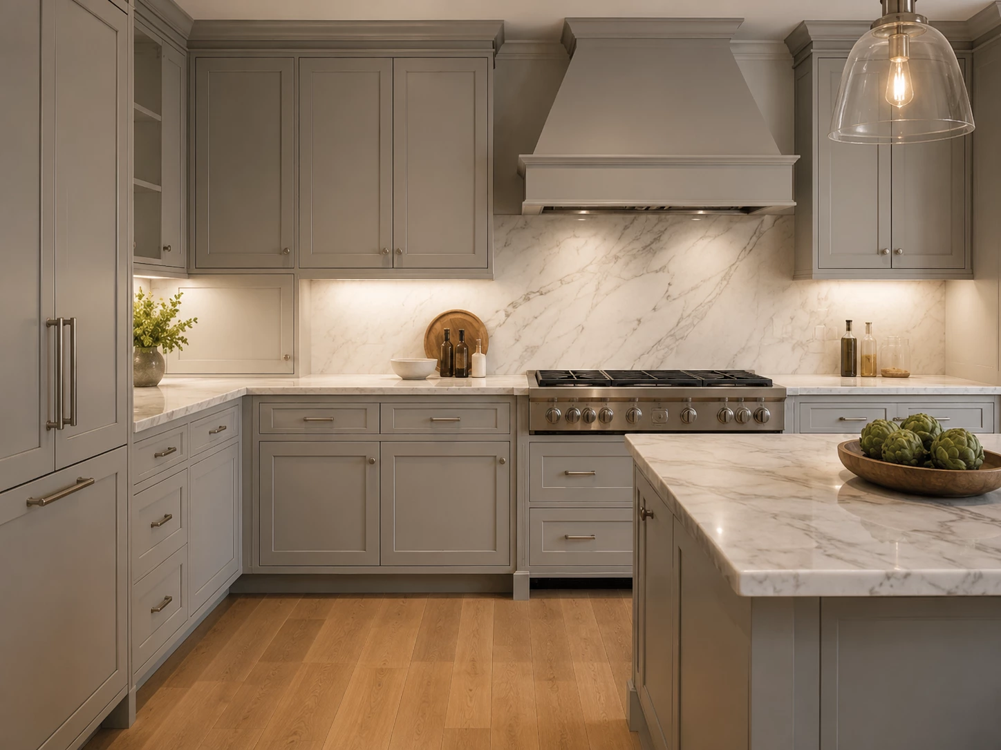 Transitional Greige kitchen design Cleveland Ohio