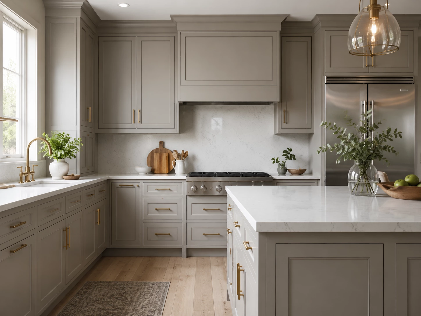 Warm gray beige Greige cabinet doors Cleveland Ohio