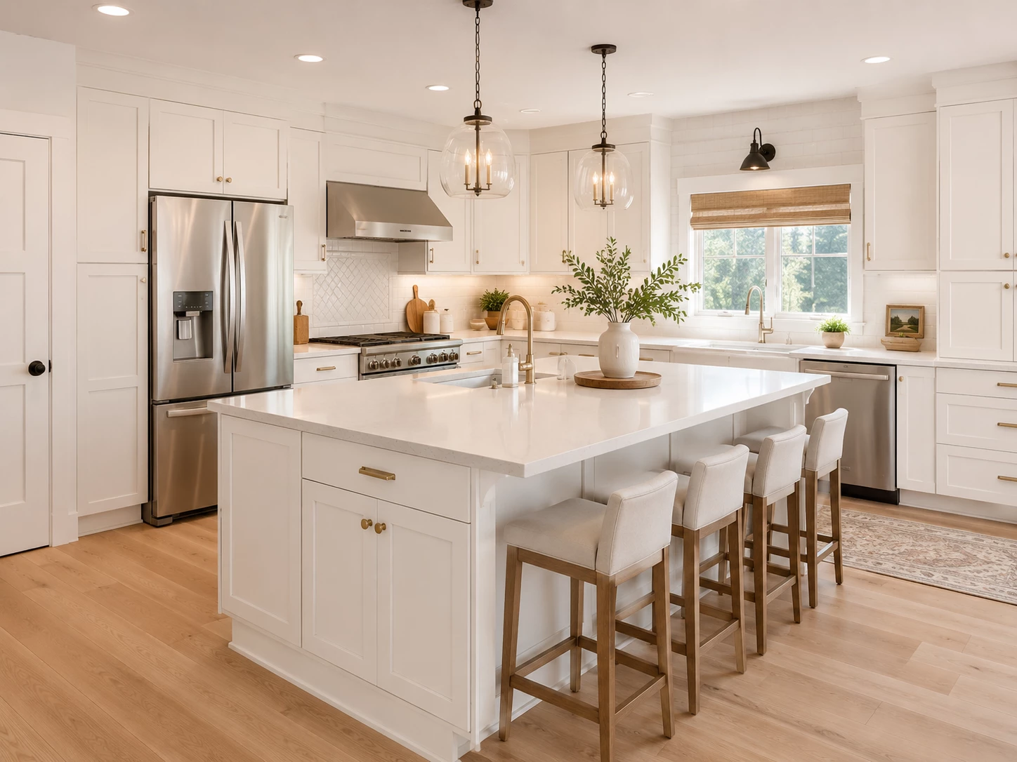 Warm white RTA cabinets Cleveland Ohio