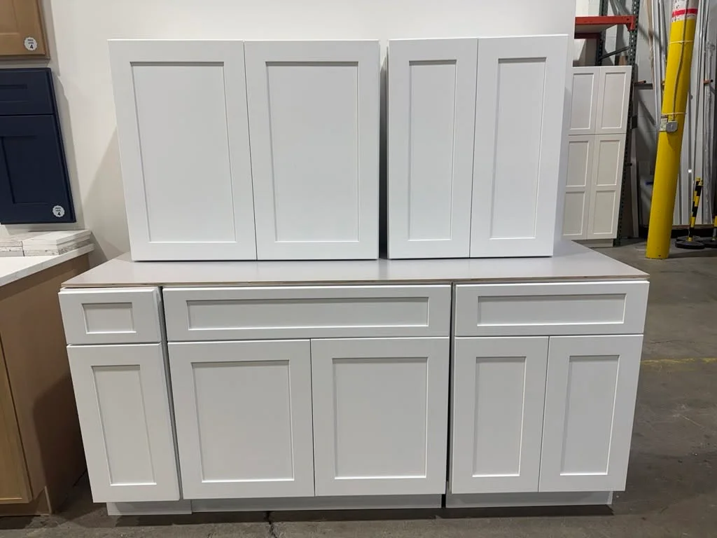 White shaker all-plywood cabinets Maple Heights Ohio