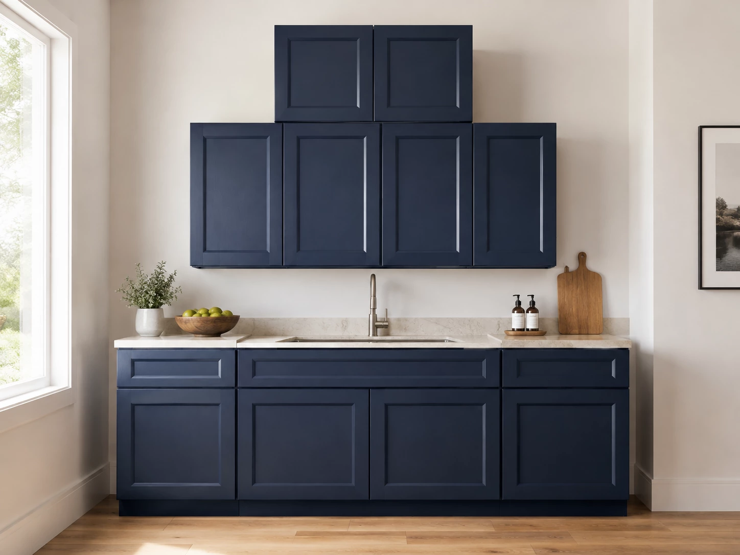 Navy Blue Shaker RTA kitchen cabinet full set in Cleveland, Ohio