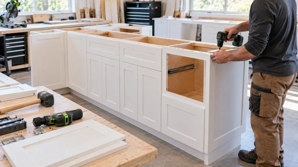 rta vs pre assembled cabinets plywood construction